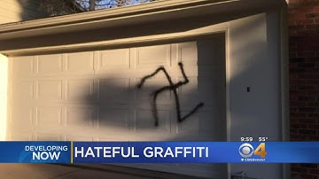 Swastikas Spray Painted On Home