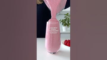 5-ingredient Healthy Berry Smoothie😋 25G+ protein & no protein powder! #healthyrecipes #smoothie
