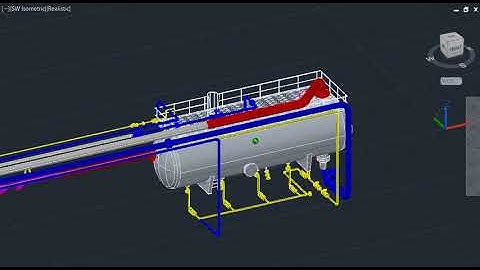 Offshore GOSP Plant. Knockout Drum. Piping Layout.