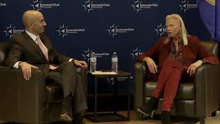 Neel Kashkari in conversation with Ginni Rometty at the Economic Club of Minnesota