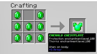 Minecraft UHC but you can craft armor out of any item..