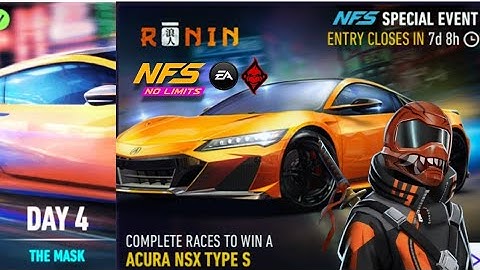 NFS Nolimits | New Event *RONIN* | Acura NSX Type S | Day 4 The Mask