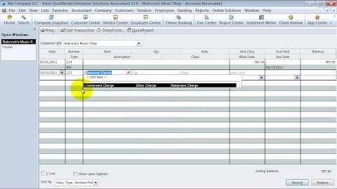QuickBooks Training - Statement Charges