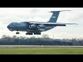 (4K) Very RARE! Uzbekistan Air Force Ilyushin IL-76MD landing at Hamburg airport