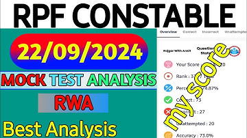 22 september 2024 | RPF CONSTABLE MOCK TEST ANALYSIS |ROJGAR WITH ANKIT| #rpfconstable2024 #mocktest