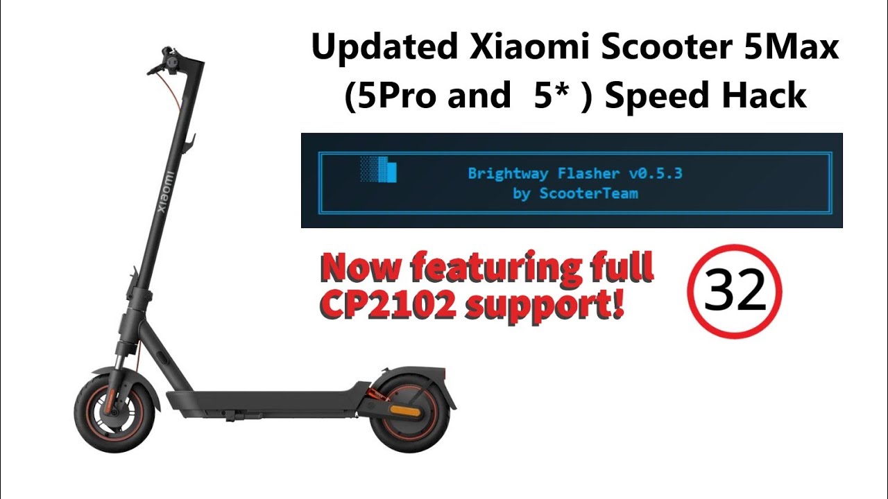 Updated Xiaomi Scooter 5 Max Speed Hack (5*|5Pro|4*|4 Pro 2nd Gen)