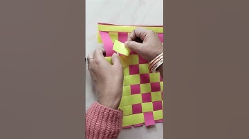 How to make a paper mat ll weaving paper ll a beautiful cloth ll shorts ll paper craft ll
