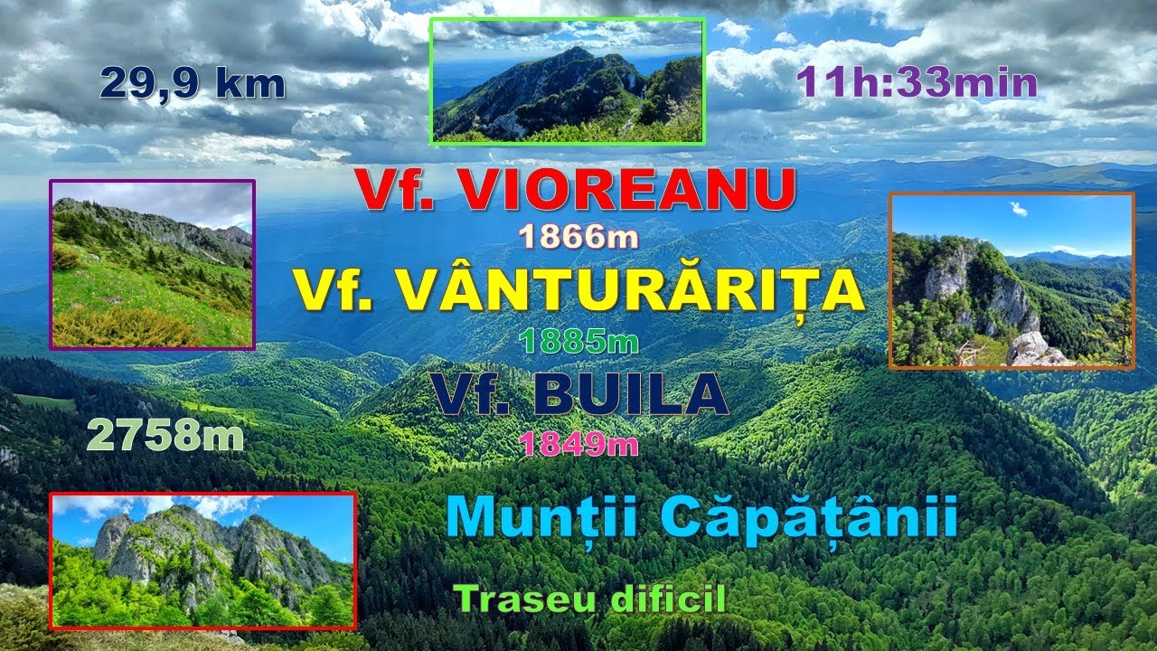 Vârful Vioreanu, vârful Vânturărița Mare, vârful Buila, munții Căpățânii, 31 mai 2025