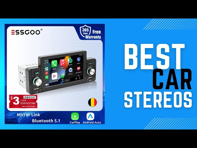 Best Car Stereo  ESSGOO 5 Inch Car Radio 1 Din CarPlay Android Auto  Multimedia Player 
