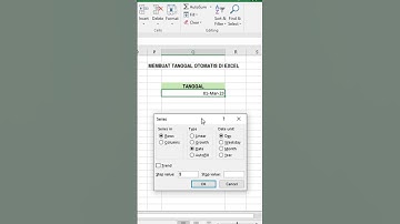 Membuat Tanggal Otomatis di Excel #Shorts