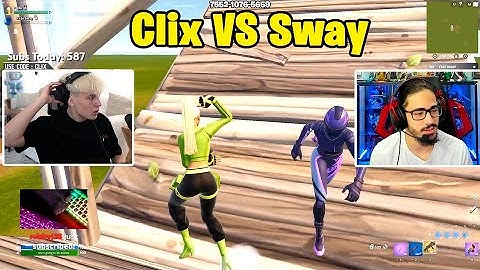 Clix VS FaZe Sway 1v1 TOXIC Buildfights!