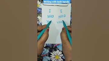 Writing with both hands #ashortaday #shorts #ambidextrous