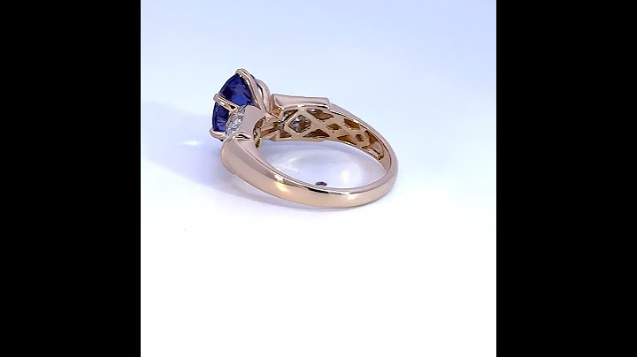 Tansanitring Gold 585 14K blauer Edelstein 5.2ct Diamanten 2.64ct