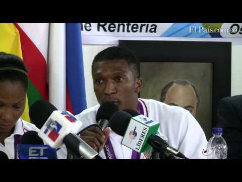 La medallista olímpica Jackeline Rentería retornó a casa