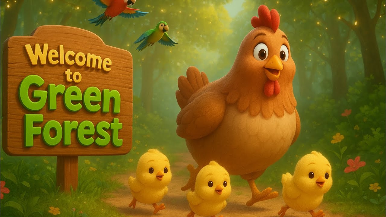 “Super Mom Hen & The Chirpy Chick Adventure Song – Green Forest Kids Rhyme!”