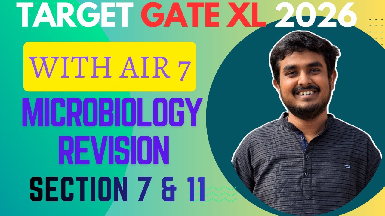 GATE XL 2026 Microbiology Revision | AIR 7 Strategy | Sections 7 AND 11 MICROBIAL METABOLISM.