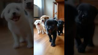 Adorable Puppies 🐶 Exploring: A Happy Playtime Moment!