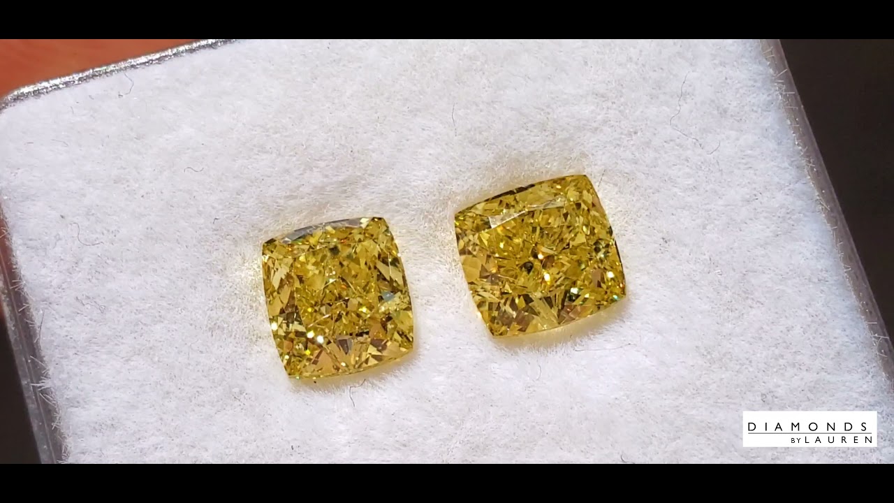 Canary Diamond Studs