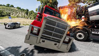 Experiencing Head-on and Chain Reaction Collisions in BeamNG.drive