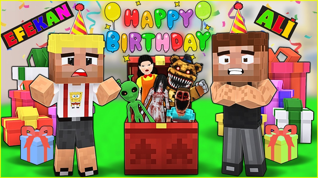 EFEKAN VE ALİ'YE KORKUNÇ DOĞUM GÜNÜ SÜRPRİZİ! 😱 -Minecraft