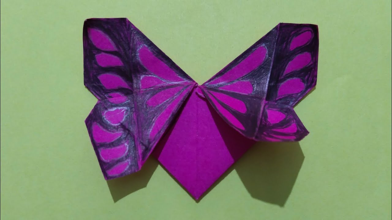 ORIGAMI BUTTERFLY BOOKMARK / How To Make A Cute Origami Butterfly