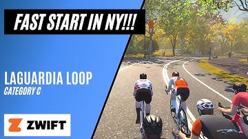 FAST START in New York // Zwift Racing // Category C // LaGuardia Loop  Race