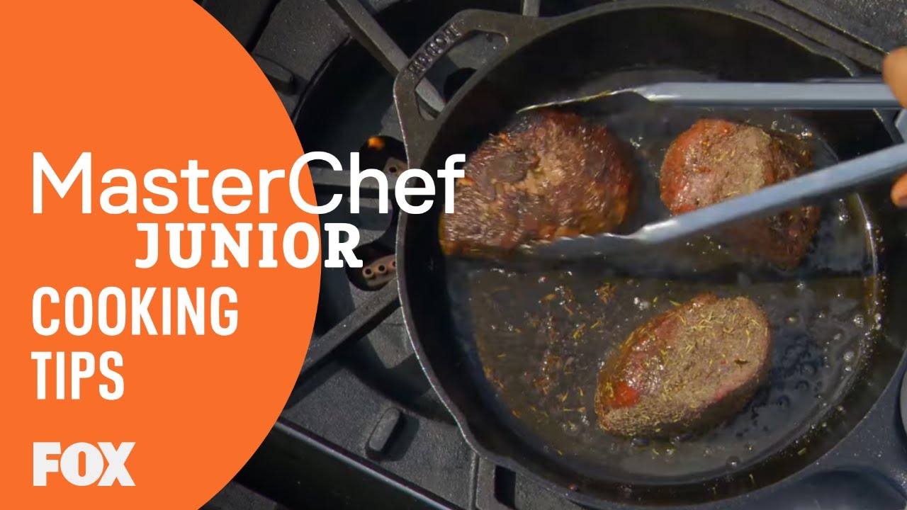 Cooking Tips: How To Cook The Perfect Steak | Season 5 | MASTERCHEF JUNIOR - YouTube