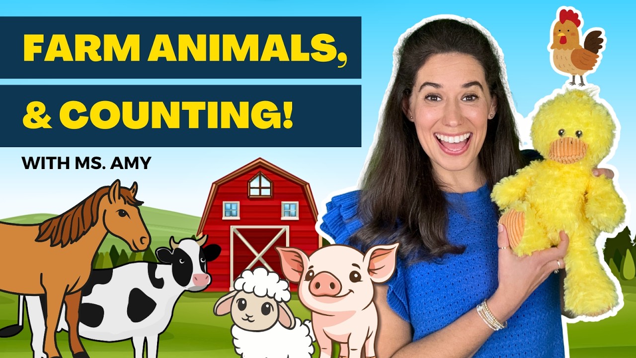 Farm Animals for Toddlers | Animal Sounds, Counting & Colors | Christian Preschool Learning | baby
