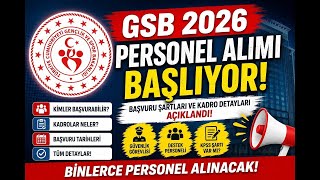 GSB 2026 Personel Alımı Başlıyor! GSB Büyük Personel Alımı Geliyor! İşte Tüm Detaylar screenshot 4