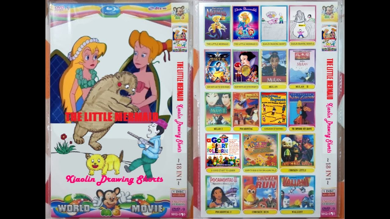 The Little Mermaid 1992 Xiaolin Drawing Shorts World MQ Movie DVD The little mermaid 1992 xiaolin drawing shorts world mq movie dvd