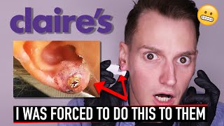 PIERCING MY OWN EAR with a CLAIRE'S EXPIRED KIT! I was FORCED to do THIS to THEM! - Philip Green