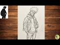 How to draw Kakashi | Epic Naruto characters drawing guide | Easy Kakashi pencil Drawing Tutorial f