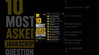 10 Most Asked JavaScript Questions ✅