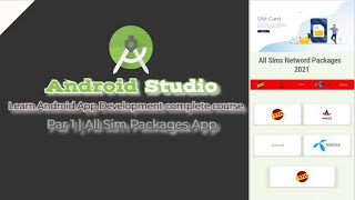 Android Studio Tutorial | Part 1 | All Sim Packages App screenshot 3