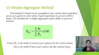 Index Number - Unweighted Index  type 1 Simple Aggregate Method