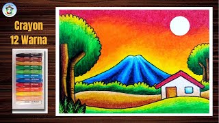 How to Draw Natural Scenery with 12 Color Crayons