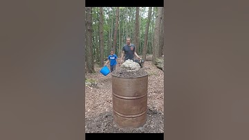 MAKING CHARCOAL IN 48 SECONDS - BIOCHAR | BBQ FUEL #howto #charcoal #biochar #primitive #woodlands