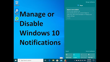 Manage or disable Windows 10 notifications