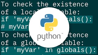 How do I check if a variable exists?