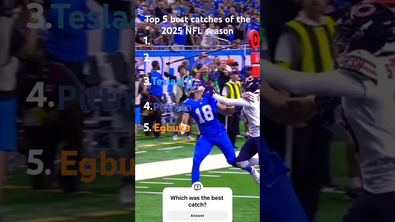 Top 5 best catches of the 2025 NFL season 