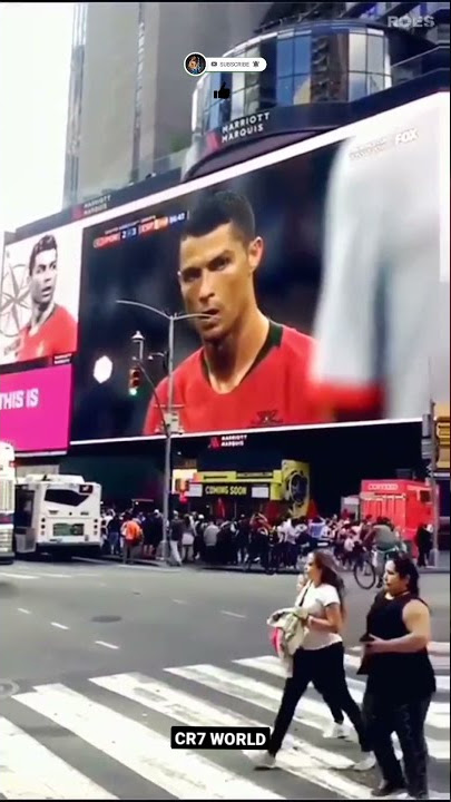 Cristiano Ronaldo stunning free-kick vs Spain at 2018 world cup | Time square, NYC crowd reaction |