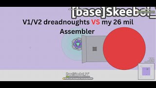 arras.io V1 and V2 dreadnoughts VS my 26 million assembler high score  (growth)