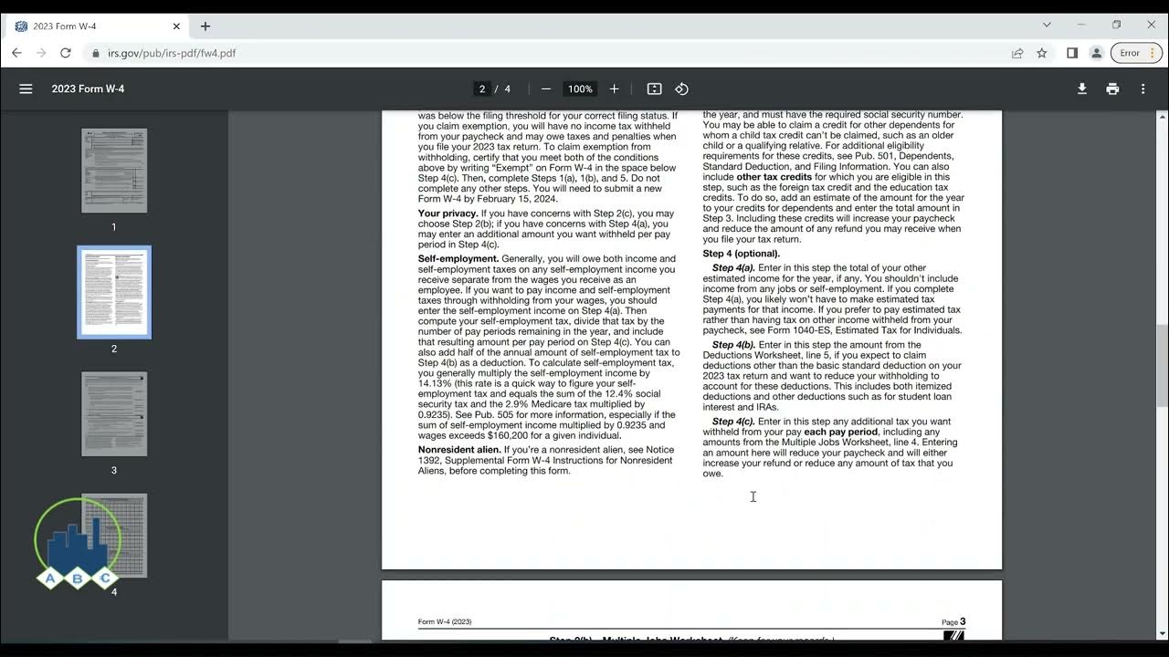 W4 and Tax Refund Expectations Why is my refund so low? YouTube