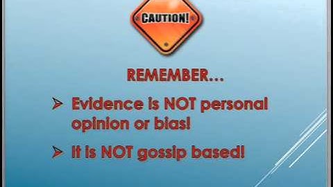 Danielson 3 Defining the Evidence