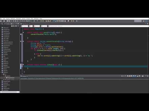 Pig Latin Java Tutorial