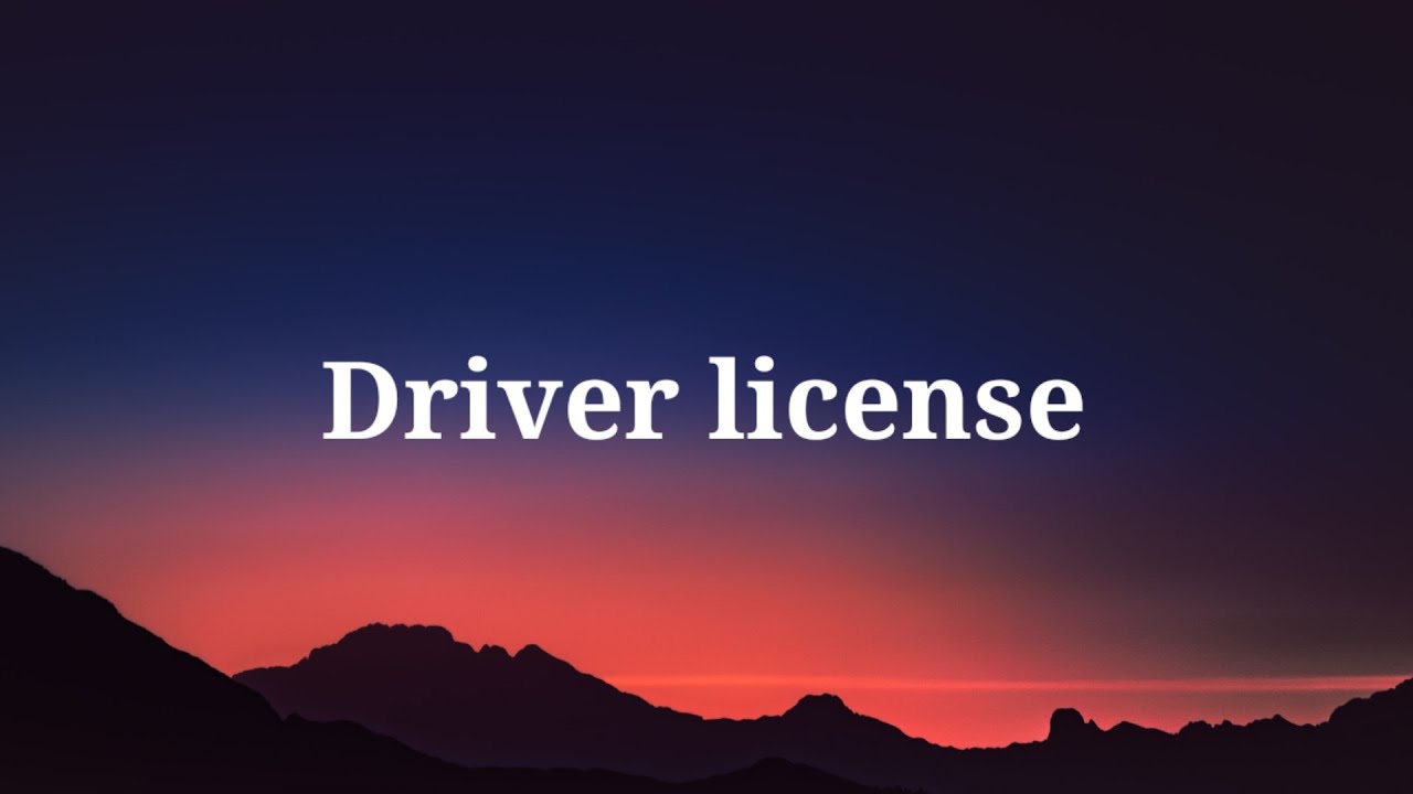 Olivia Rodrigo – drivers license (Lyrics) - YouTube