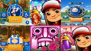 Sonic Dash New Update Mushroom VS Subway Surfers Temple Run 2  Subway Surfers Chinese Version screenshot 2