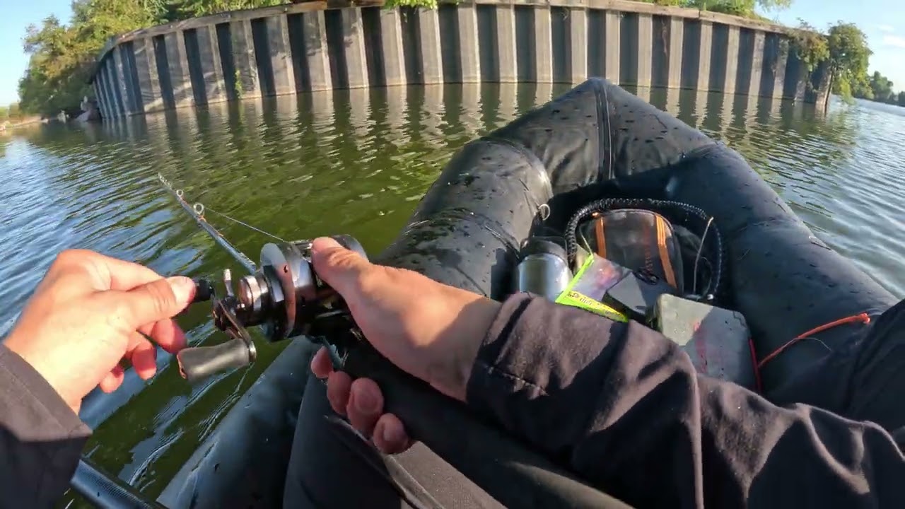 4K Bass Fishing USA Largemouth Bass  Alligator Shimano Calcutta Conquest Packraft Megabass Kokopelli