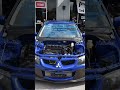 Blue ETS Mitsubishi Evo X! 2.0L turbo 4B11 with hood up showing the build 🔥#GannF2K