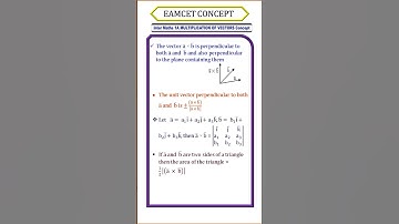 TS Eamcet 2023 || Multiplication Of Vectors Concept for eamcet 2023 || Maths concept  2023 P - 1